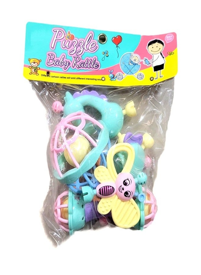 Globular Attrective Baby Rattles Teethers with Animal Bath Chu Chu Combo Toy Early Development Toys for Infants Toddlers Toy Little New Born Baby Toy Kids Pack of 18 - Image 4